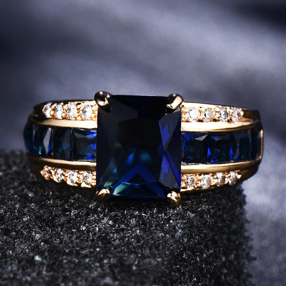 Bague Petale de Velours Saphir