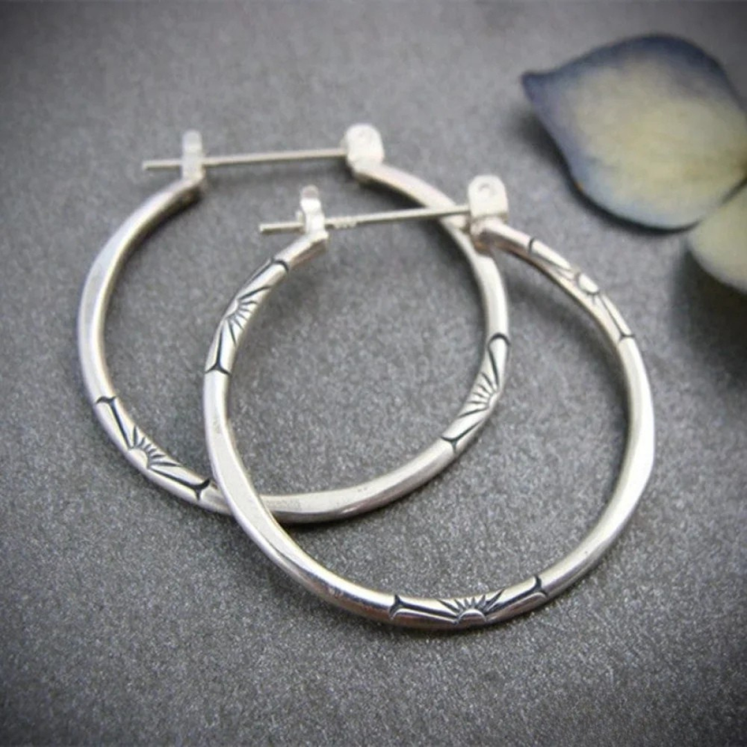 Éclat Créole™ | Boucles d'oreilles argent classique