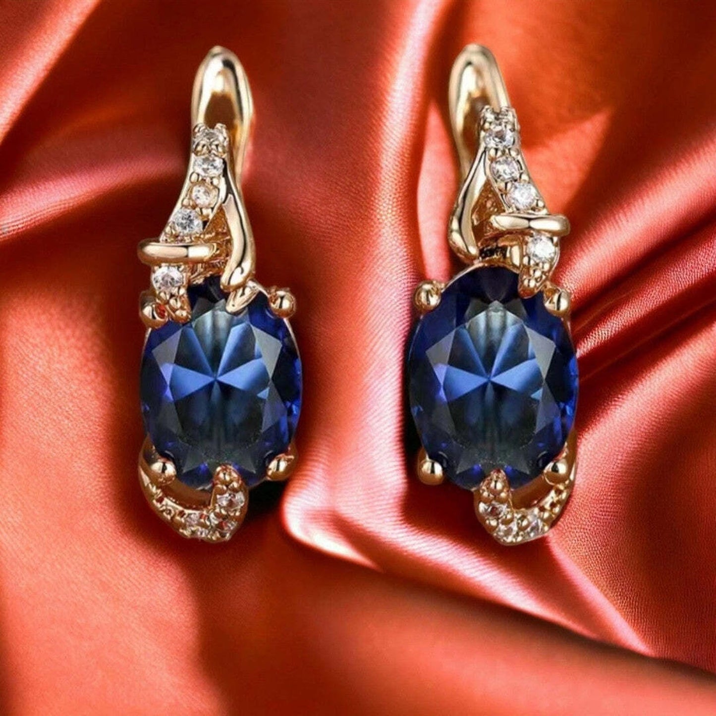 Boucles d'oreilles pendantes Royales de Minuit