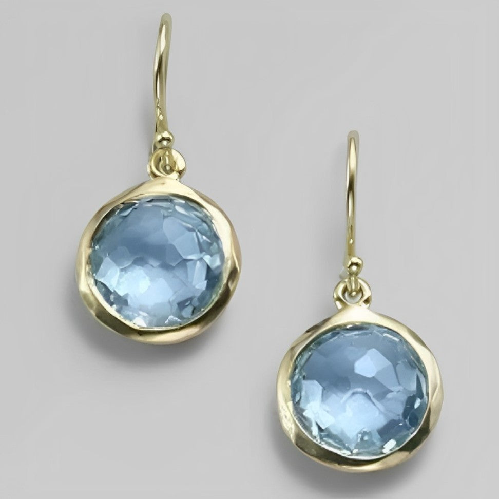 Boucles d'oreilles™ | Élégance en cristal bleu