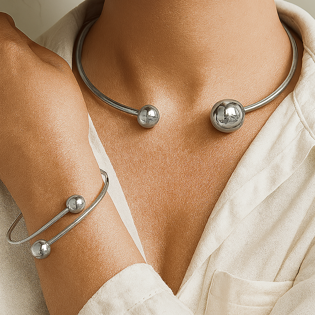 Set Collier et Bracelet Minimalist Glow | Or