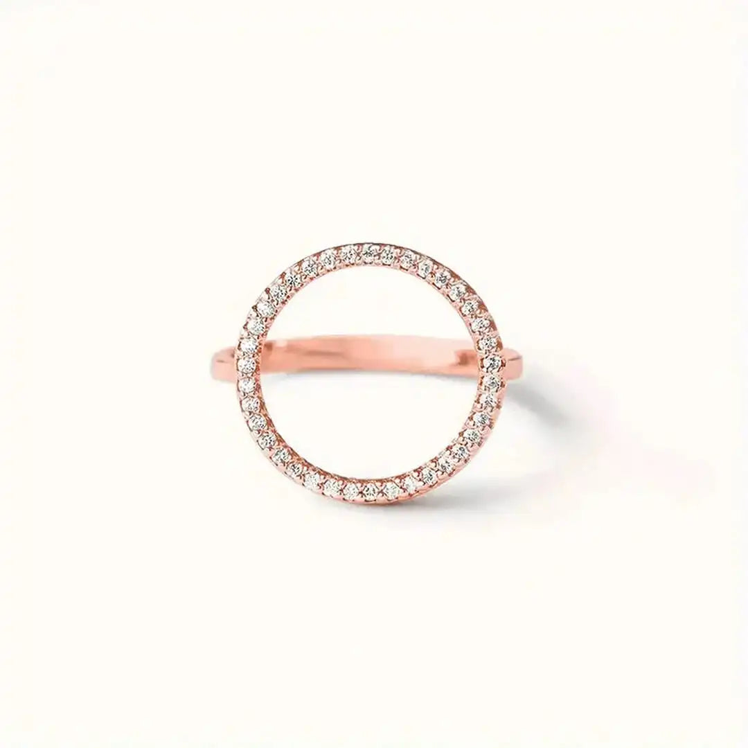 Bague Cercle Zircone Ronde