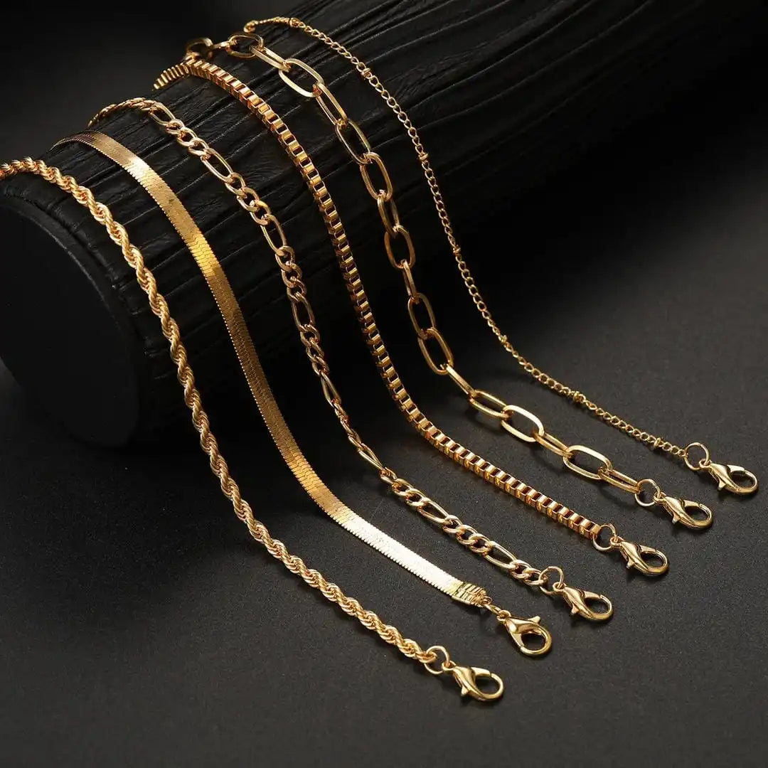 Ensemble Bracelets Cubains Boho Rétro