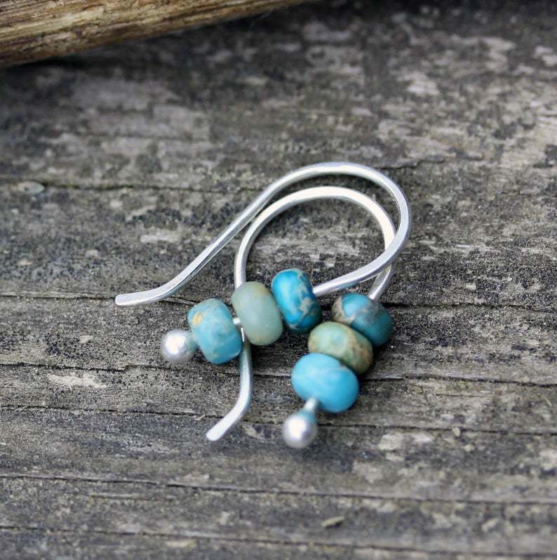 Boucles d'oreilles Rétro™ | Élégance turquoise, design intemporel