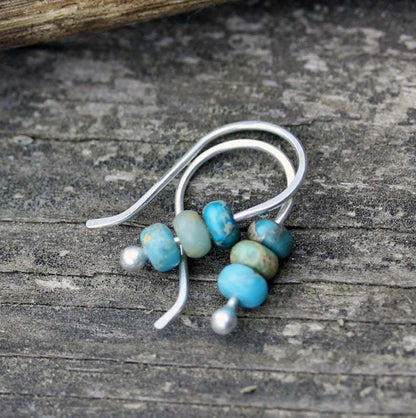 Boucles d'oreilles Rétro™ | Élégance turquoise, design intemporel