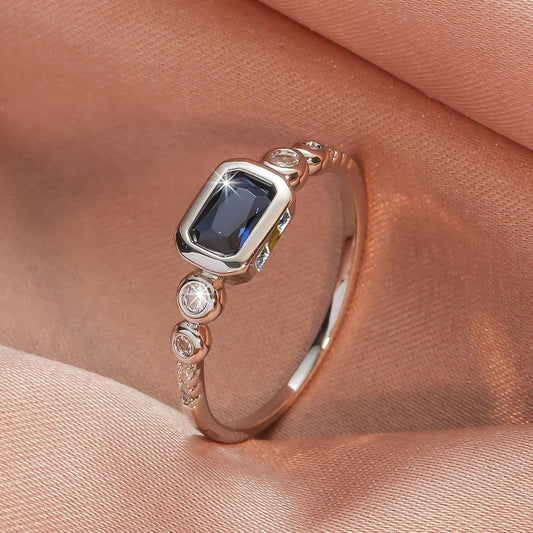 Bague Or Blanc Windsor Saphir