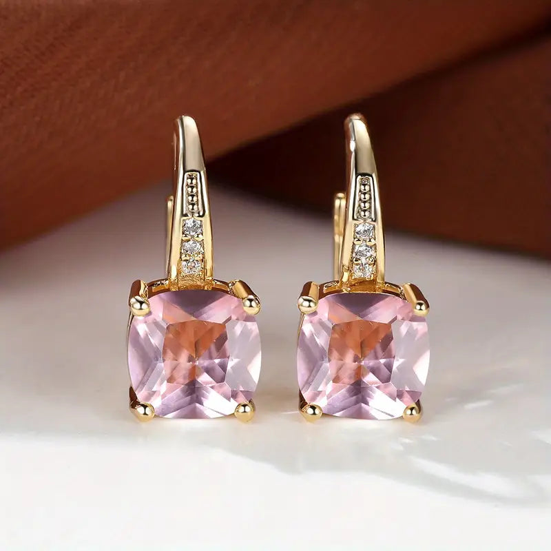 Boucles d'oreilles cercle Mystic Stone | Or