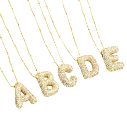 Set de Collier Initial Lettre Bulle | Or