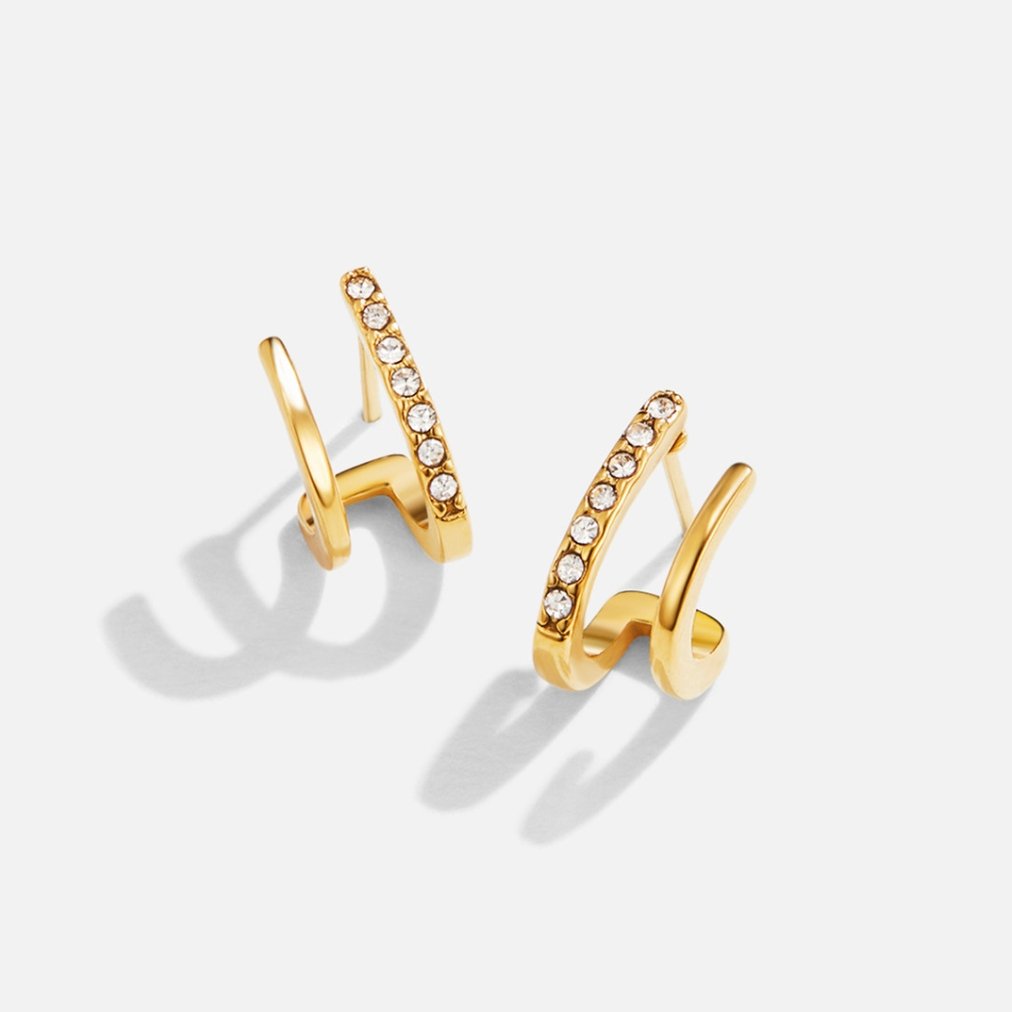 Klau – Boucles d’oreilles en cristal doré