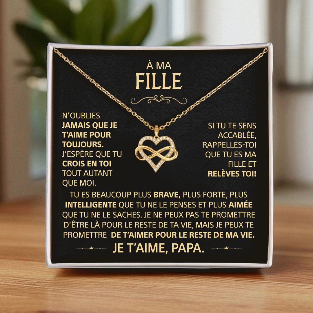 À ma Fille – Collier Cœur Infini