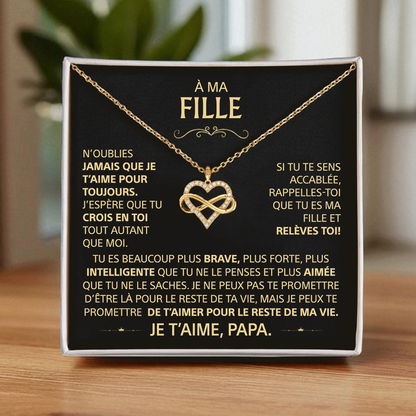 À ma Fille – Collier Cœur Infini