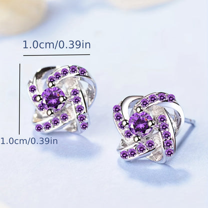 Boucles Trèfle™ | Élégantes boucles en violet