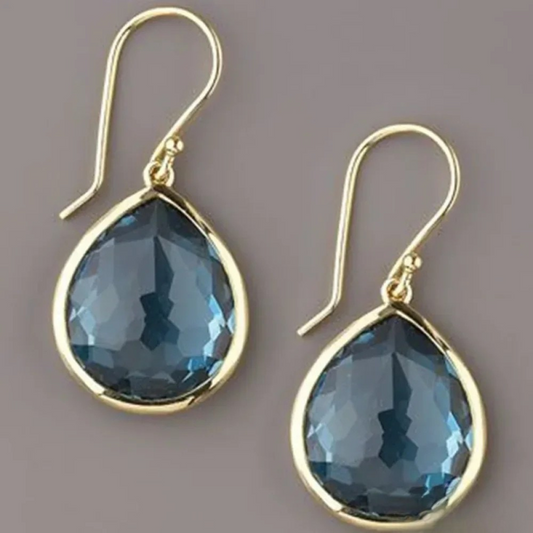 Gouttes Rétro™ | Élégance en cristal bleu