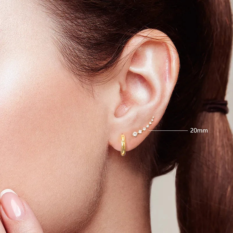 Éclat S925™ | Boucles d'oreilles en argent raffinées