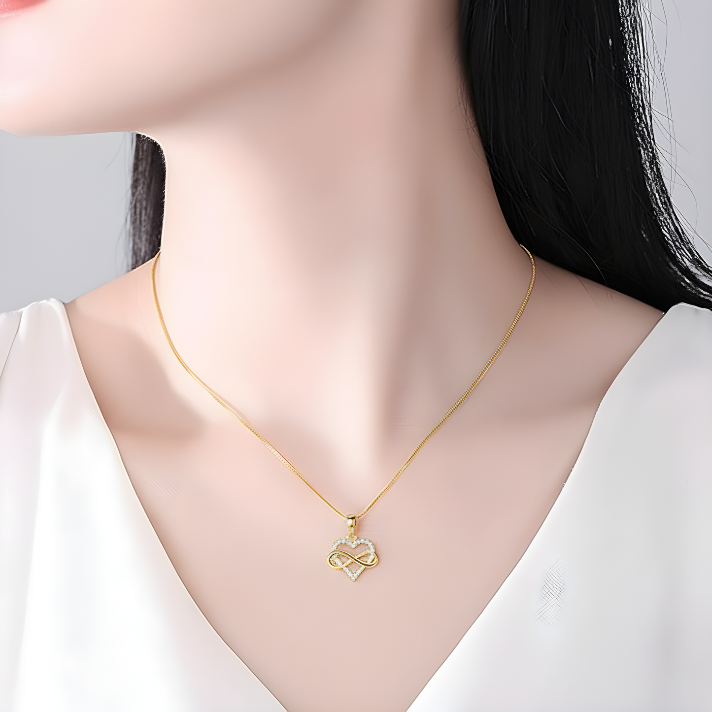 À ma Fille – Collier Cœur Infini