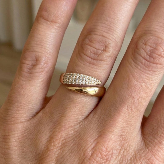 Bague Croisée Épurée