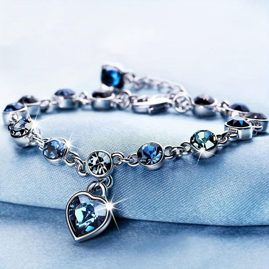 Bracelet Coeur Saphir Cheri