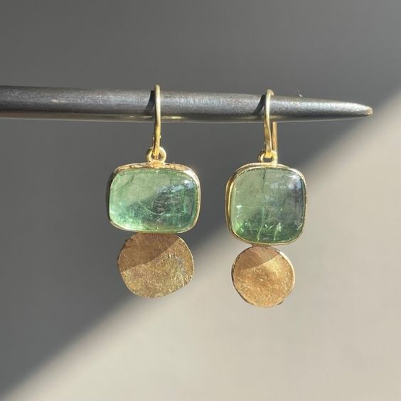 Boucles d'oreilles Vintage™ | Verre doré, élégance raffinée
