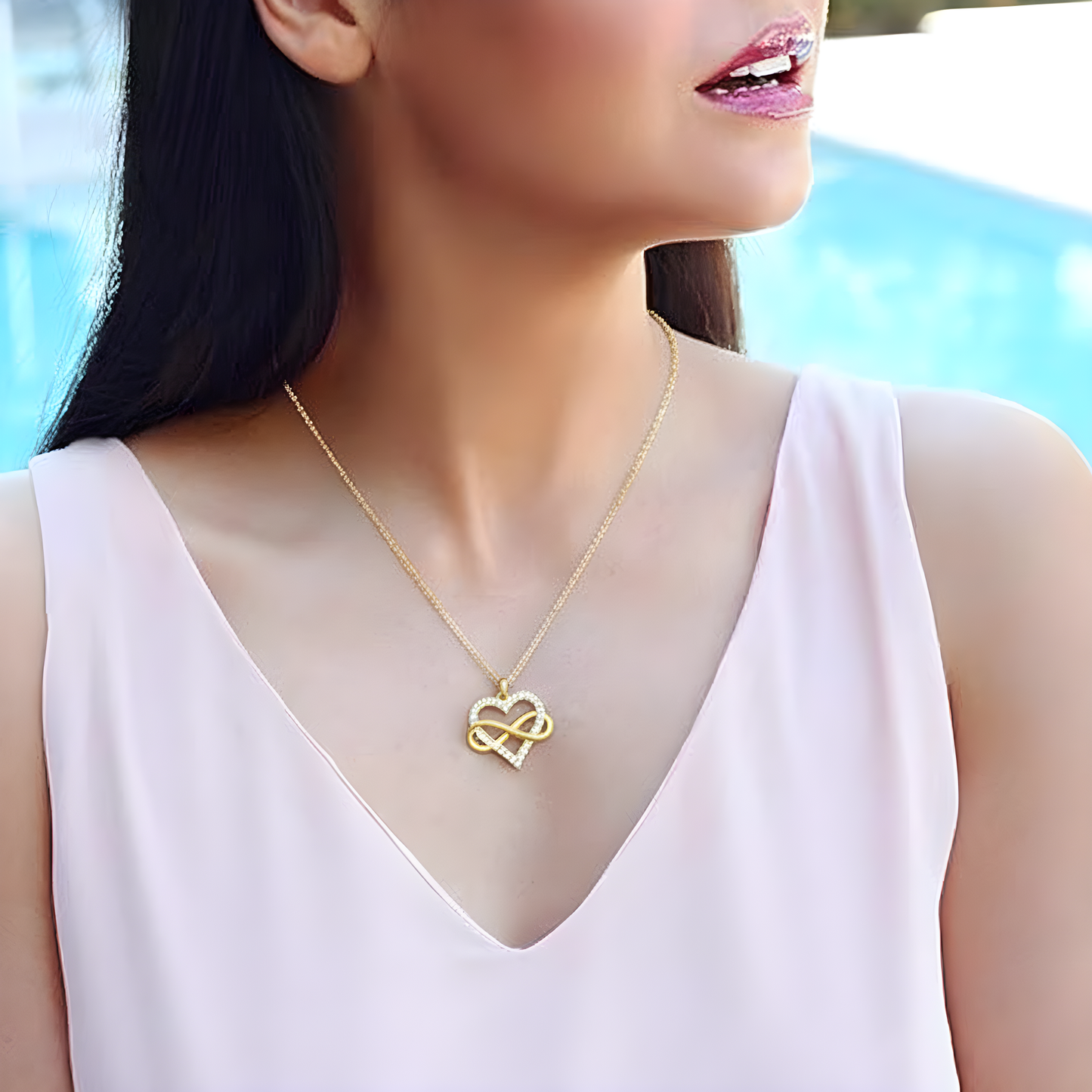 À ma Fille – Collier Cœur Infini