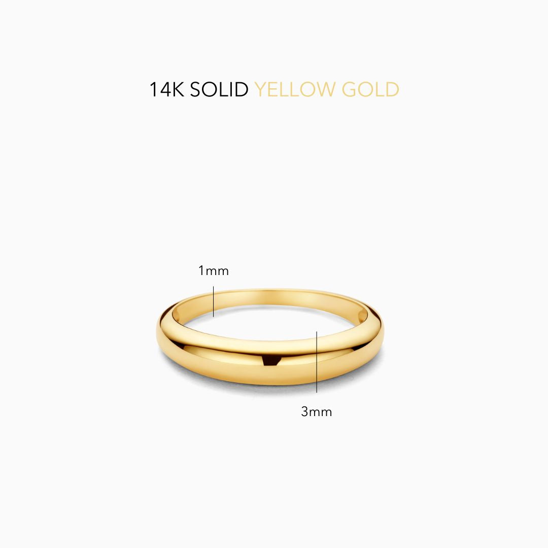 Bague Midi Dome | Or