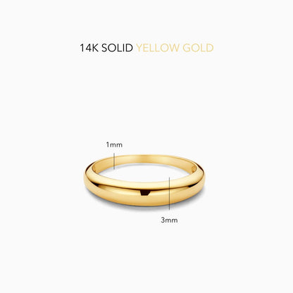 Bague Midi Dome | Or
