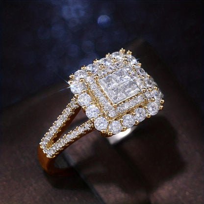 Bague Mariage Zircone Taille Carrée