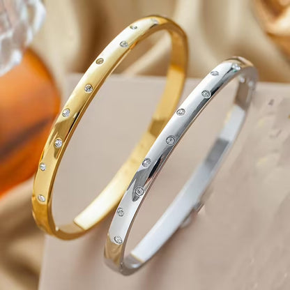 Bracelet Zircone Doré Intemporel