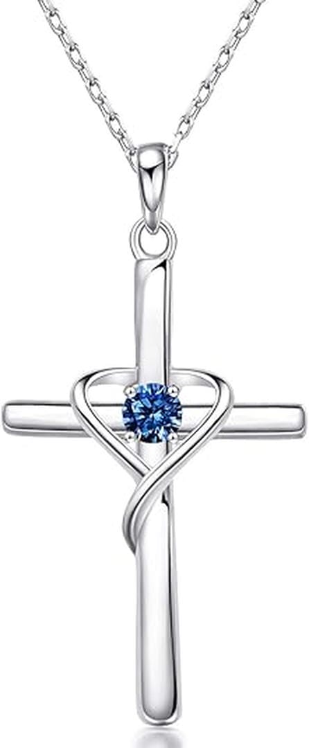 Collier Croix Saphir