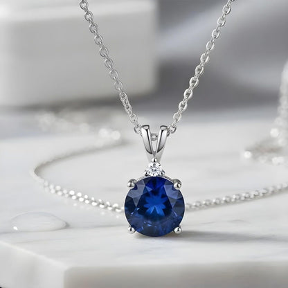 Collier saphir taille ronde