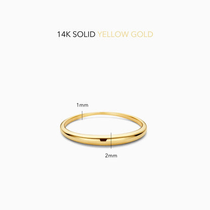 Bague Slim Dome | Or