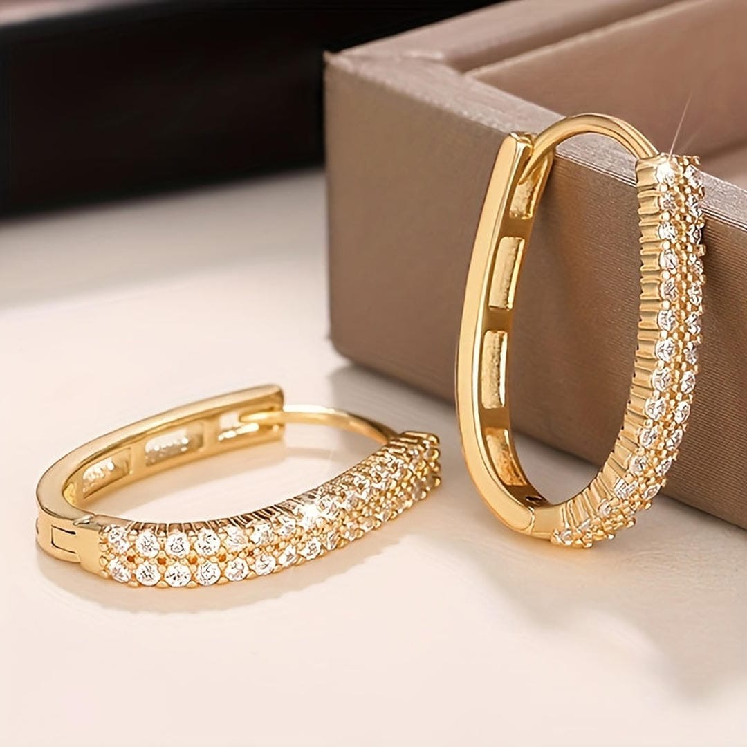 Boucles Circulaires Zircone Élégantes