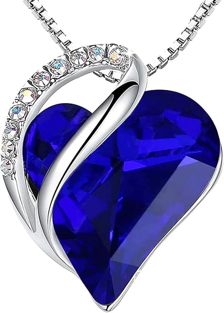 Collier Coeur Infini Saphir