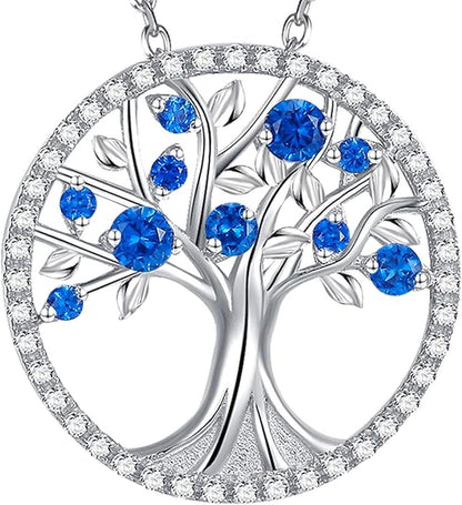 Collier Arbre de Vie Saphir