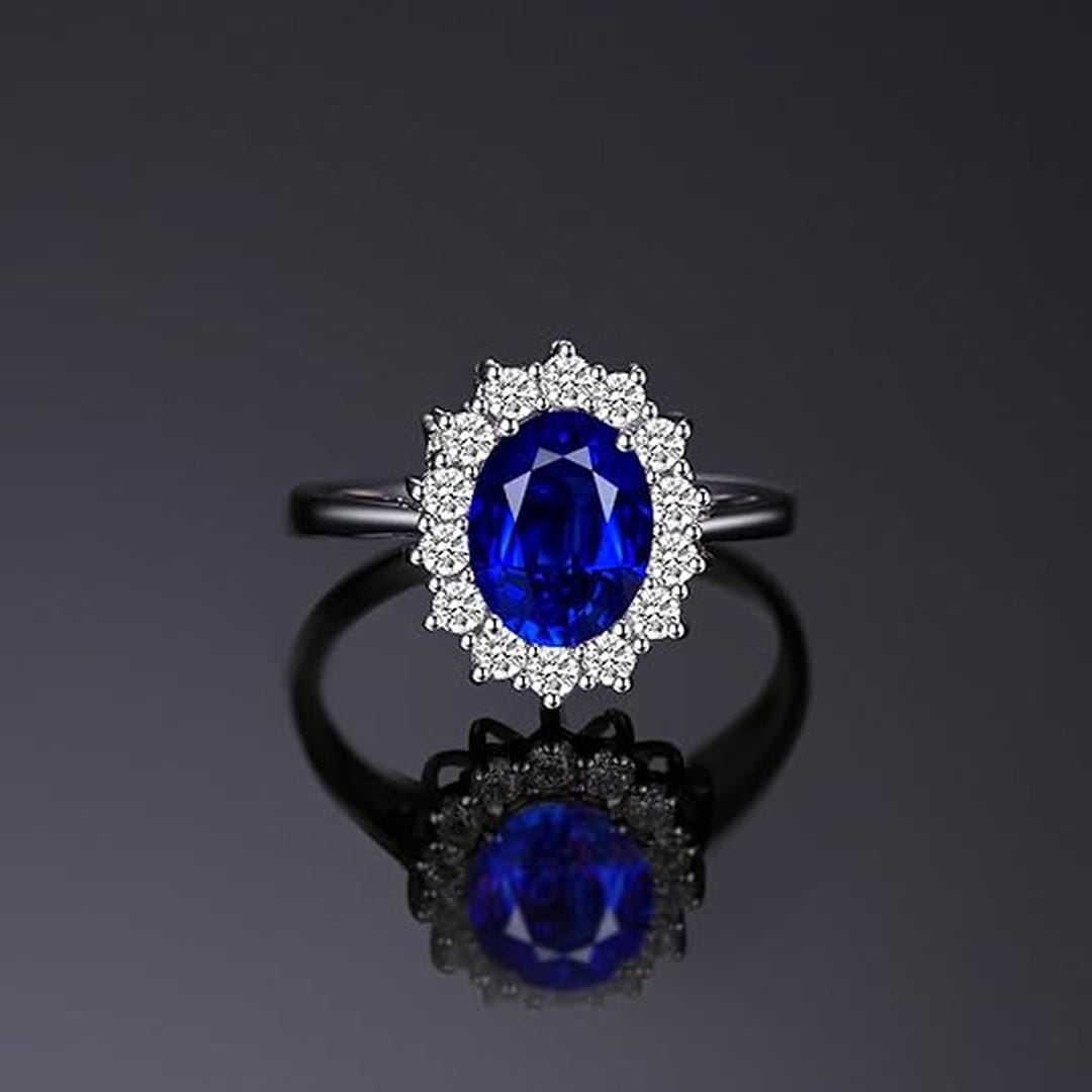 Bague Halo Saphir Classique