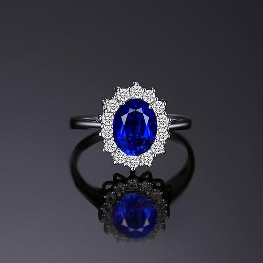Bague Halo Saphir Classique
