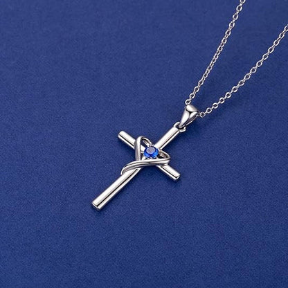 Collier Croix Saphir