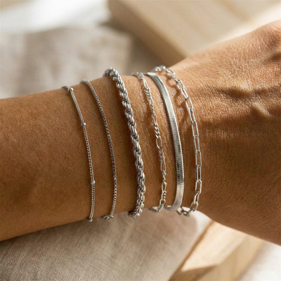 Ensemble Bracelets Cubains Boho Rétro