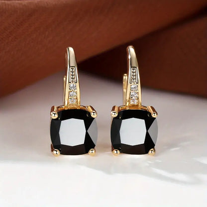 Boucles d'oreilles cercle Mystic Stone | Or