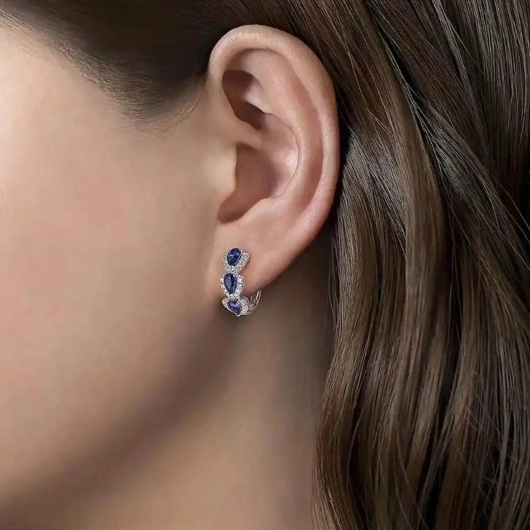 Boucles d'oreilles Crete Royale Saphir