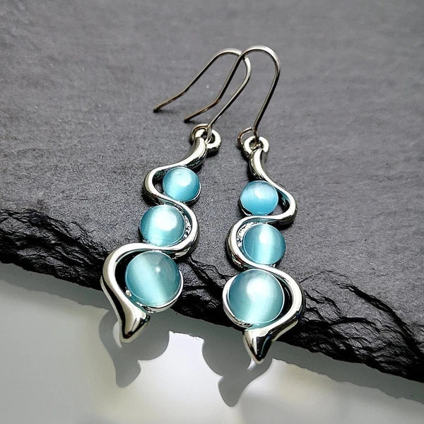 Éclat Bleu™ | Boucles d'oreilles pendantes en cristal