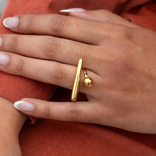 Bague Étoile Dorée Ajustable Intemporelle