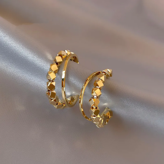 Cubiques™ | Boucles d'oreilles plaquées or élégantes
