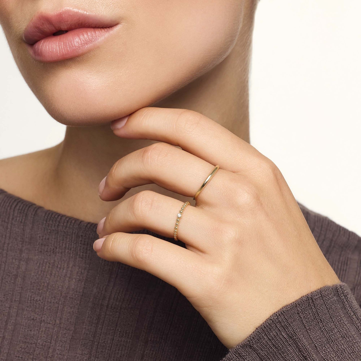 Bague Slim Dome | Or