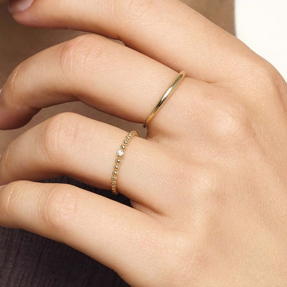 Bague Slim Dome | Or