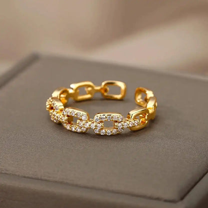 Bague Chaîne Maillons Ajustable Verona
