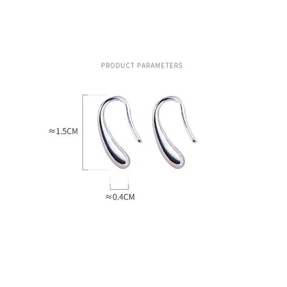 Goutte d'Eau™ | Boucles d'oreilles en argent élégant