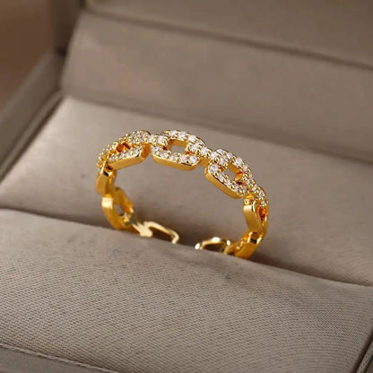 Bague Chaîne Maillons Ajustable Verona