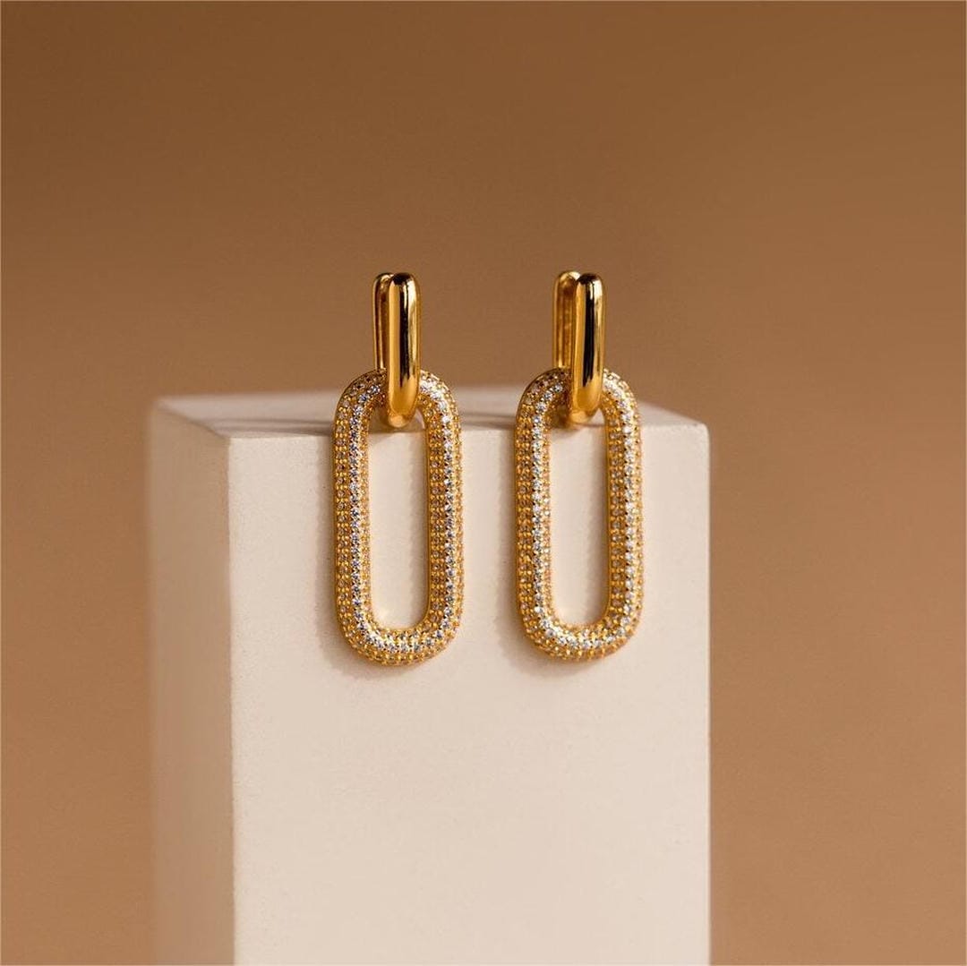 Anneaux Géométriques Strass Rétro