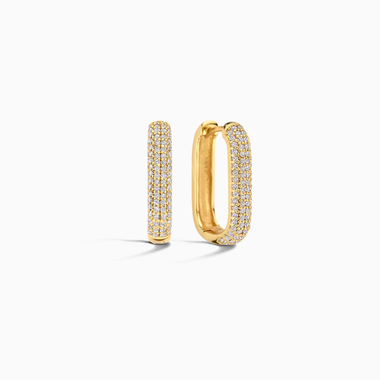 Boucles d'oreilles cercle Icon Pavé | Or