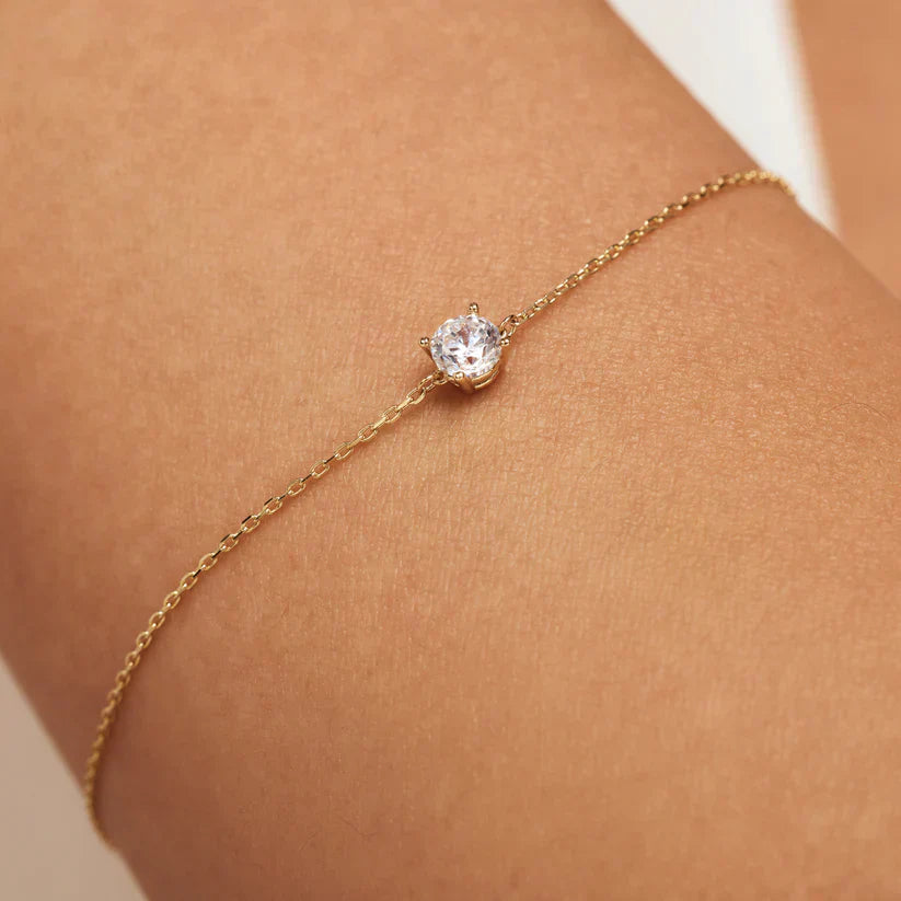 Bracelet avec Pierre de Moisanite Cléa | Or